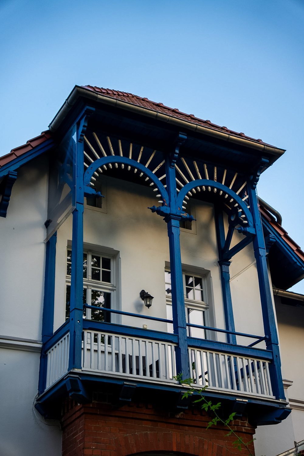 Blue Timber Balcony. Berlin, Germany.