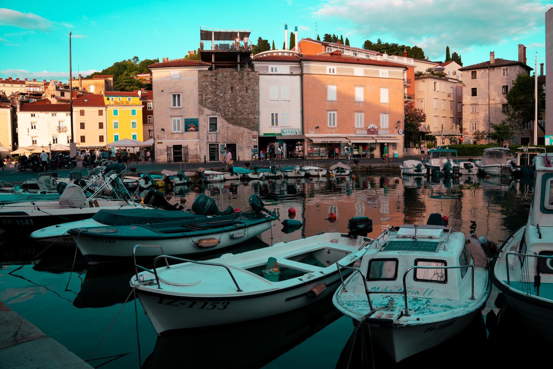 Fishing Boats in the Old Harbour. Izola, Slovenia.