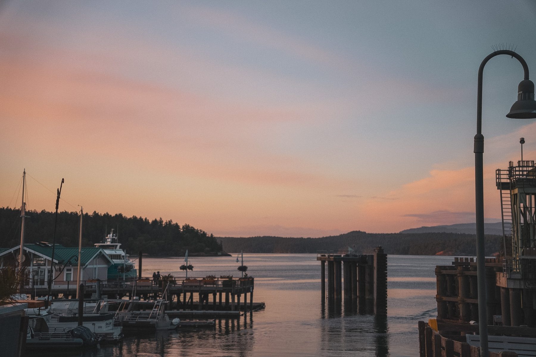 Friday Harbor at Sunset. Friday Harbor, Washington.