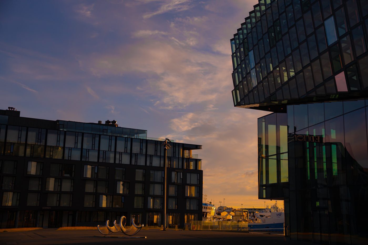Harpa at Dusk. Reykjavik, Iceland.