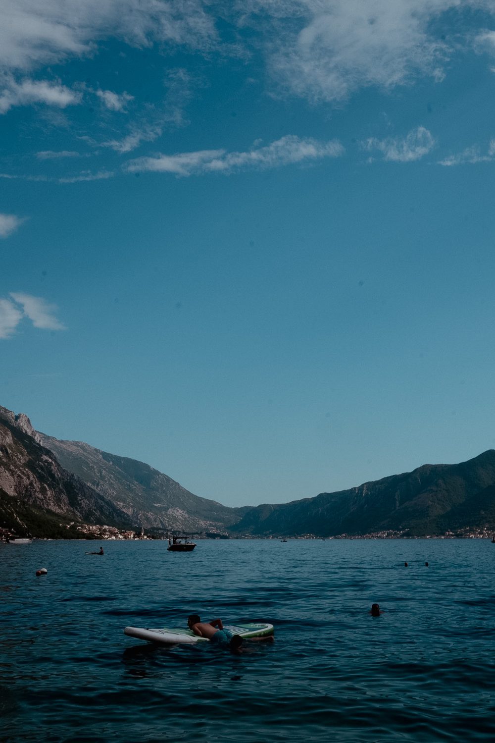 Paddleboarding on the Bay. Kotor, Montenegro.