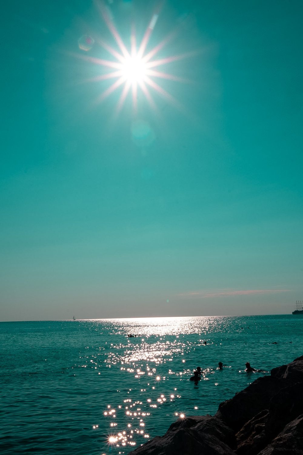 Sunburst on the Adriatic. Izola, Slovenia.
