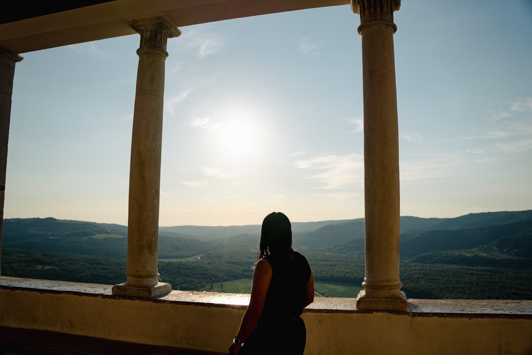 The Loggia over the Valley. Motovun, Croatia.