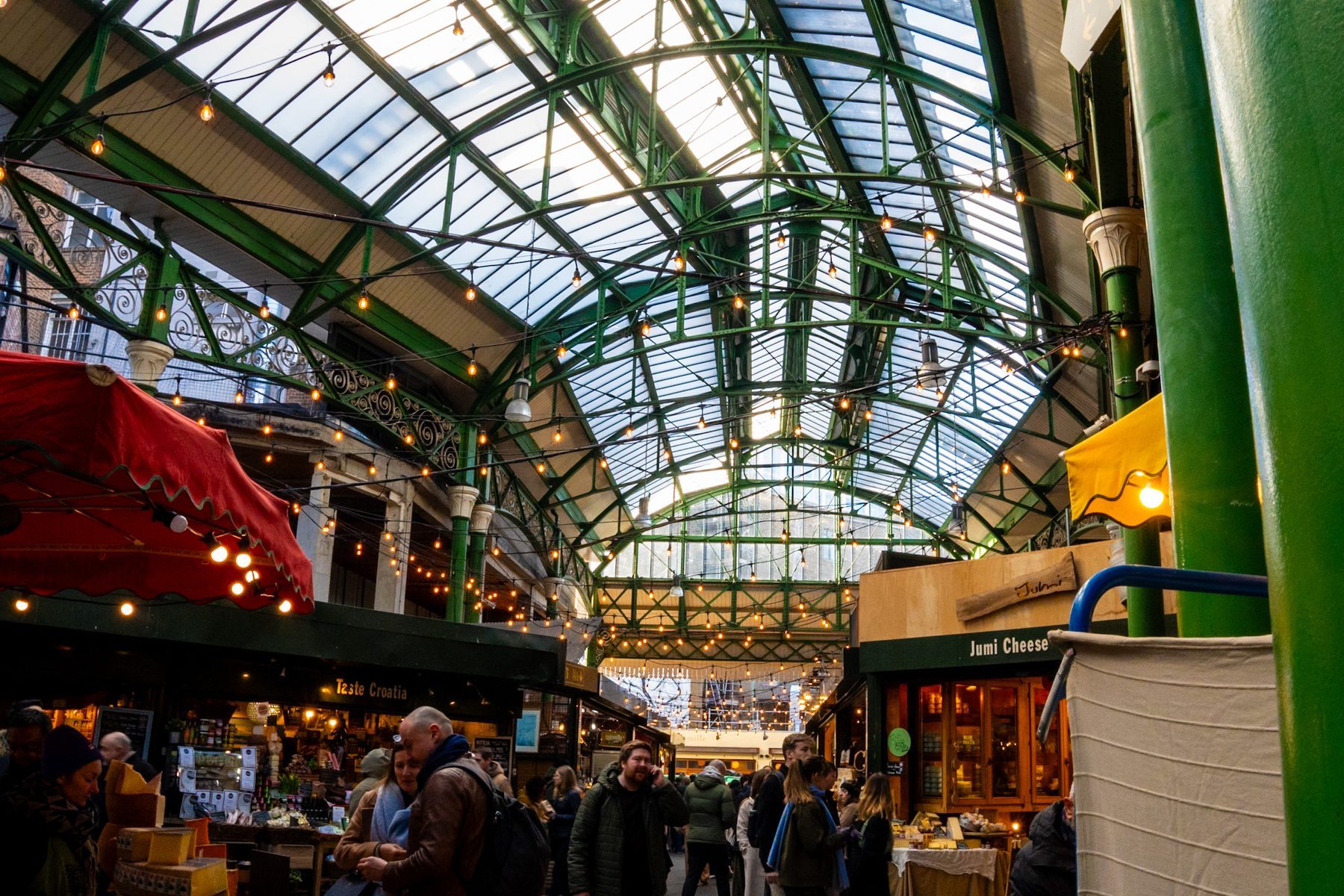 Under the Glass Roof of Borough Market. London, United Kingdom.