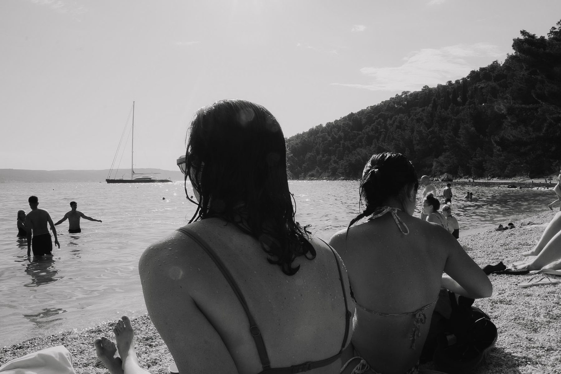Watching the Swimmers. Split, Croatia.