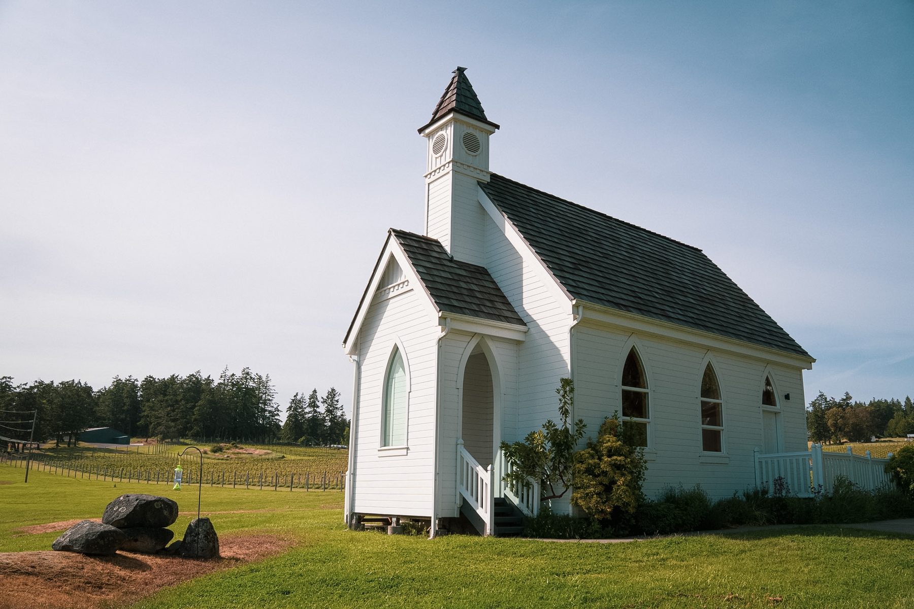 White Chapel at the Vineyard. San Juan Island, Washington.